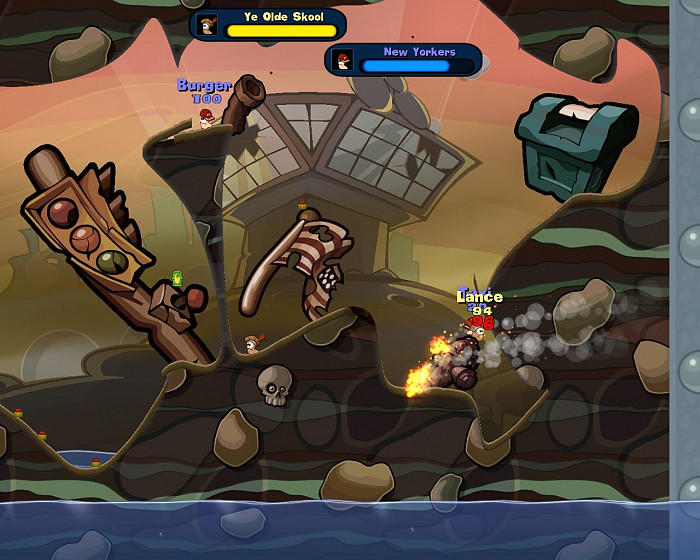Скриншот из игры Worms Reloaded