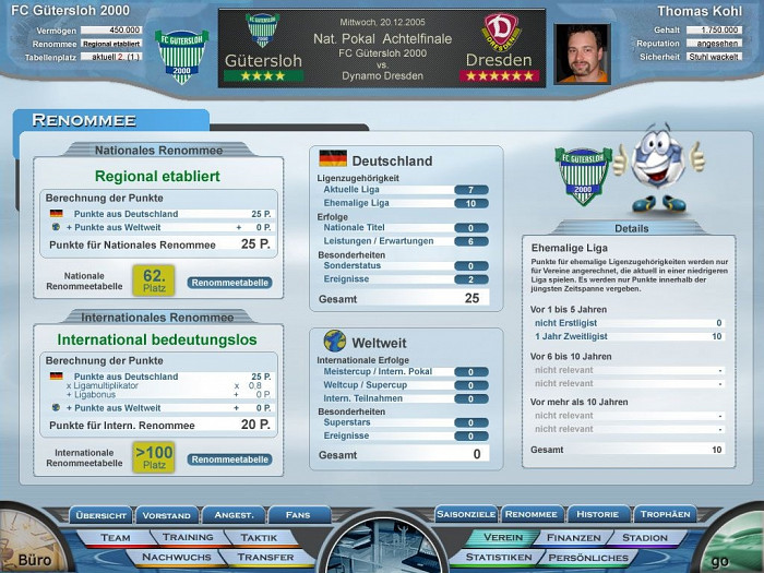 Скриншот из игры Anstoss 2007