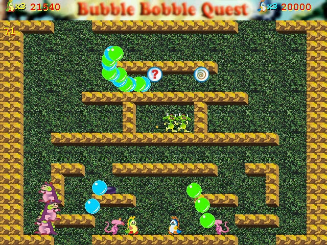 Скриншот из игры Bubble Bobble Quest