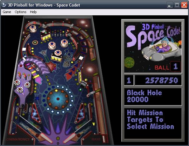 Скриншот из игры 3D Pinball: Space Cadet