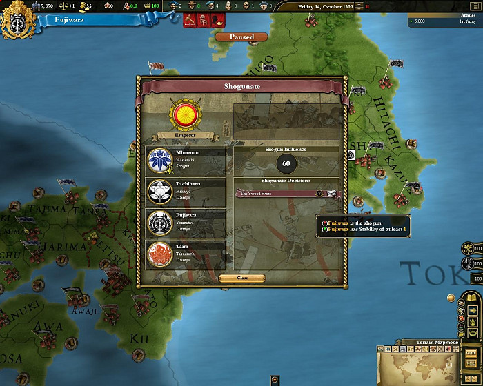 Скриншот из игры Europa Universalis 3: Divine Wind