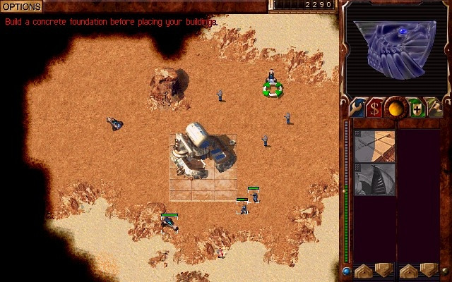 Скриншот из игры Dune 2000