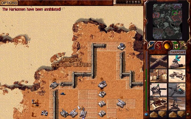 Скриншот из игры Dune 2000