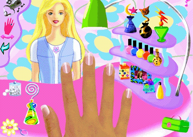 Скриншот из игры Barbie Nail Designer