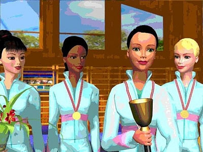 Скриншот из игры Barbie: Team Gymnastics