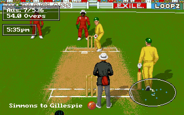Скриншот из игры Allan Border's Cricket