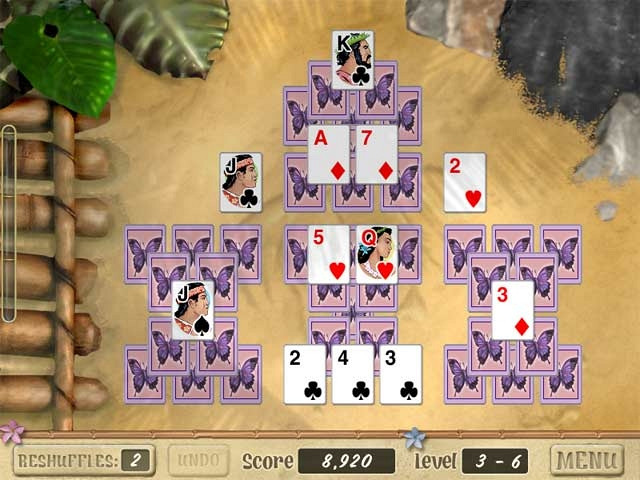 Скриншот из игры Aloha Solitaire