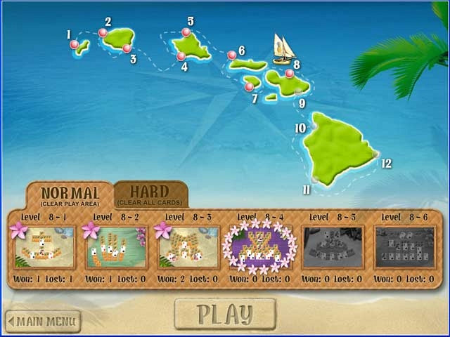 Скриншот из игры Aloha Solitaire