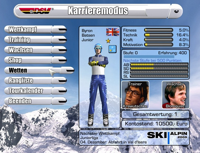 Скриншот из игры Alpine Skiing 2005