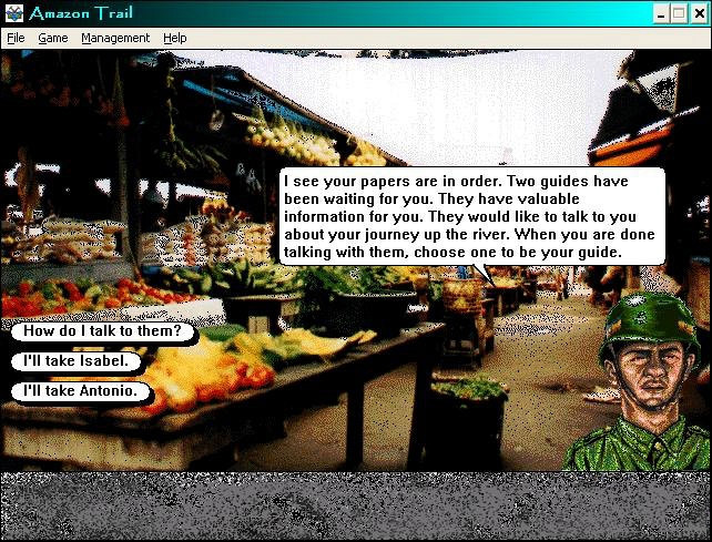 Скриншот из игры Amazon Trail, The