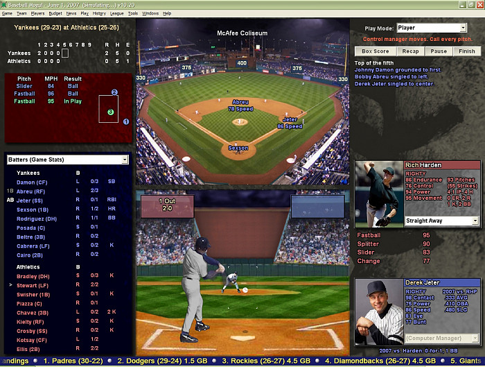 Скриншот из игры Baseball Mogul 2008