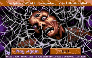 Скриншот из игры Arachnophobia