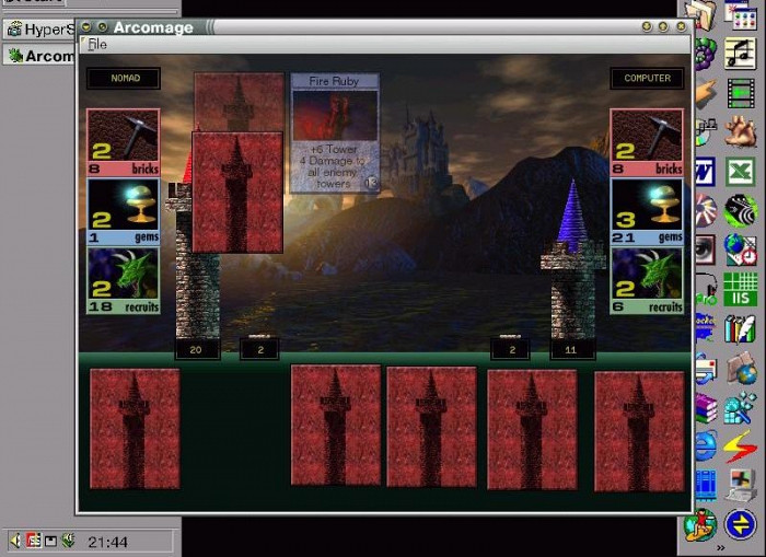 Скриншот из игры Arcomage