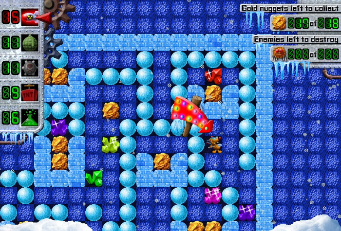 Скриншот из игры Treasure Mole: Winter Vacation