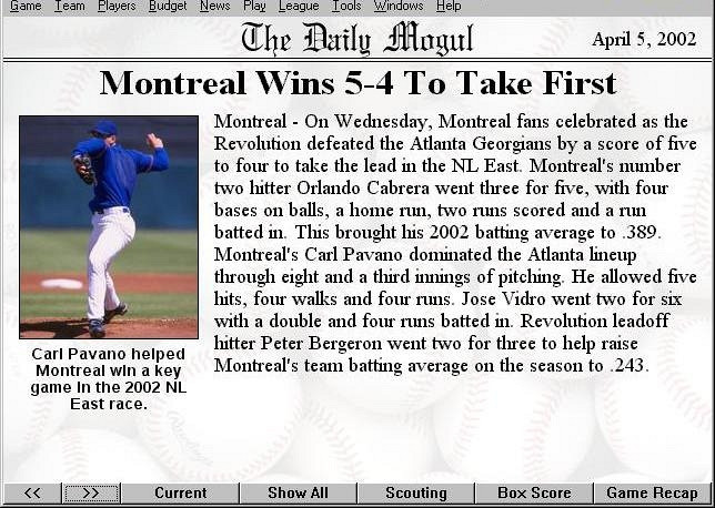 Обложка игры Baseball Mogul 2003