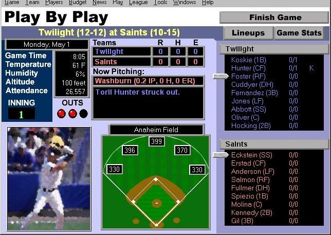 Скриншот из игры Baseball Mogul 2003