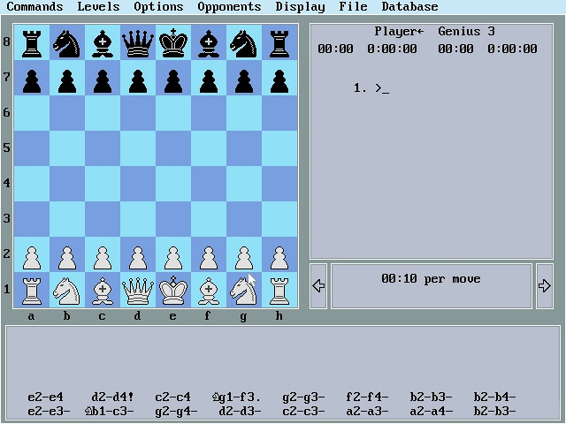 Скриншот из игры Mephisto Chess Genius 3