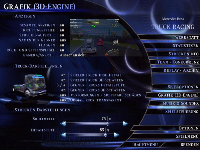 Скриншот из игры Mercedes-Benz Truck Racing