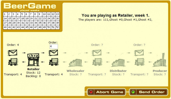 Скриншот из игры BeerGame
