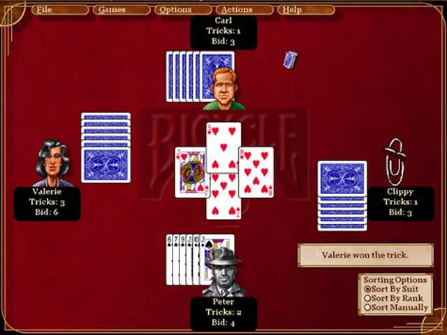 Скриншот из игры Microsoft Bicycle Card Games