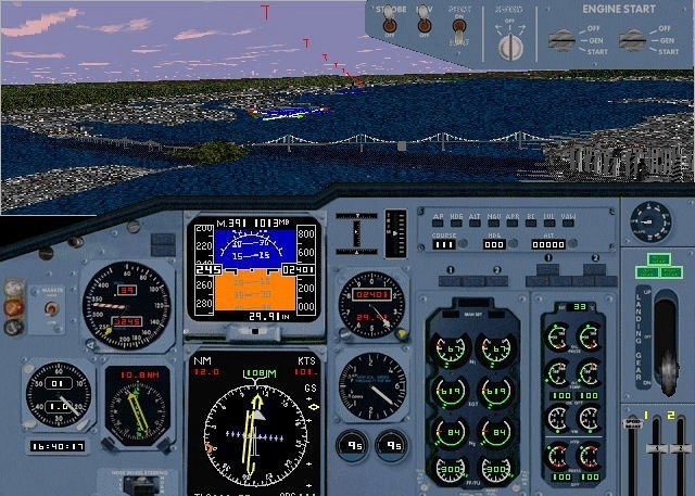 Скриншот из игры Microsoft Flight Simulator '95