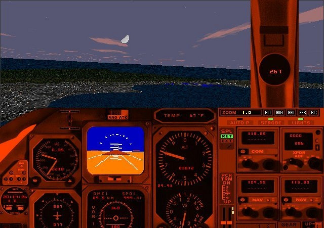 Скриншот из игры Microsoft Flight Simulator '95