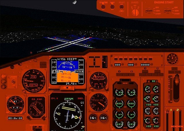 Скриншот из игры Microsoft Flight Simulator '95