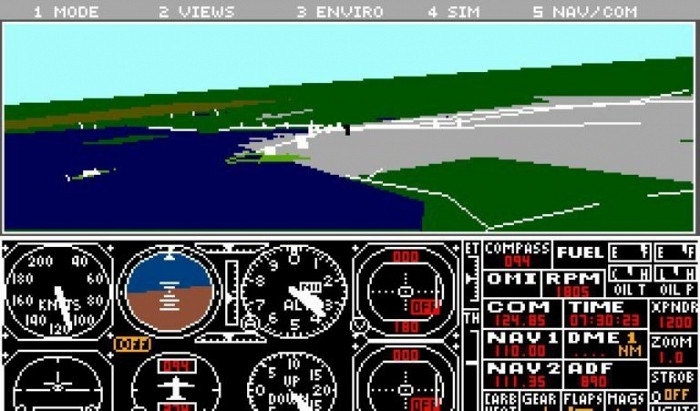 Скриншот из игры Microsoft Flight Simulator 3.0