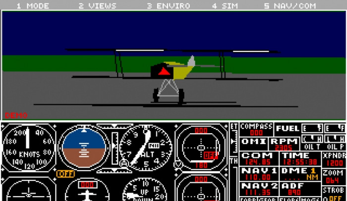 Скриншот из игры Microsoft Flight Simulator 3.0