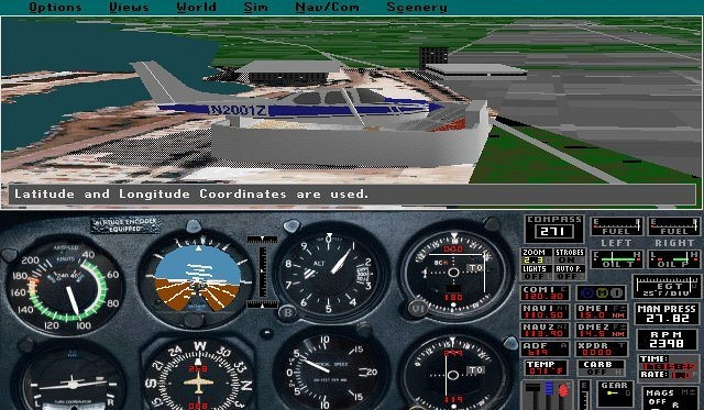 Скриншот из игры Microsoft Flight Simulator 5.0