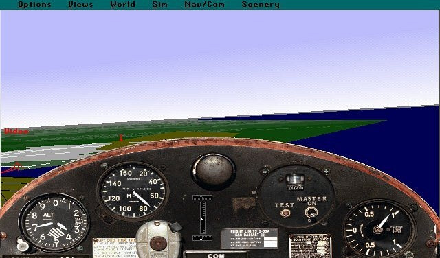 Скриншот из игры Microsoft Flight Simulator 5.0