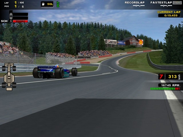 Скриншот из игры F1 Racing Simulation