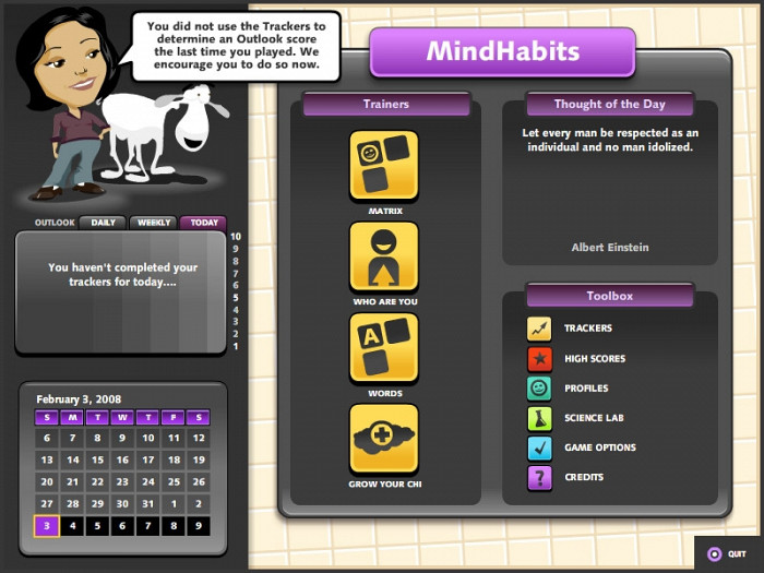 Скриншот из игры MindHabits