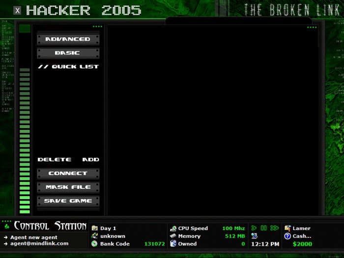 Скриншот из игры Mindlink Hacker 2005: The Broken Link