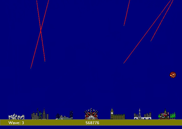 Скриншот из игры Missile Attack!