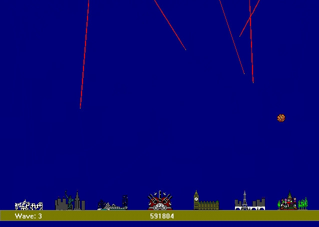 Скриншот из игры Missile Attack!