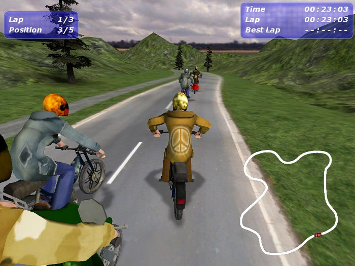 Скриншот из игры Mofa Racer
