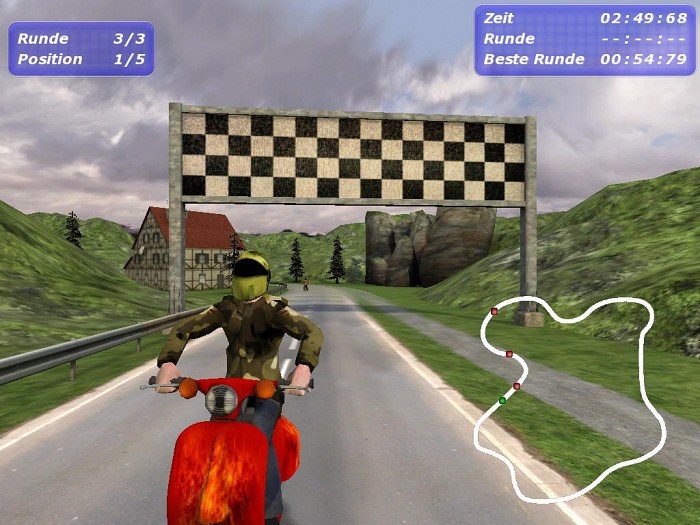 Скриншот из игры Mofa Racer