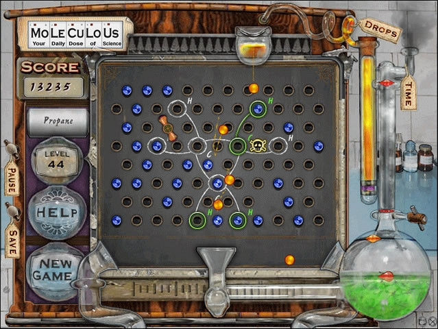 Скриншот из игры Moleculous