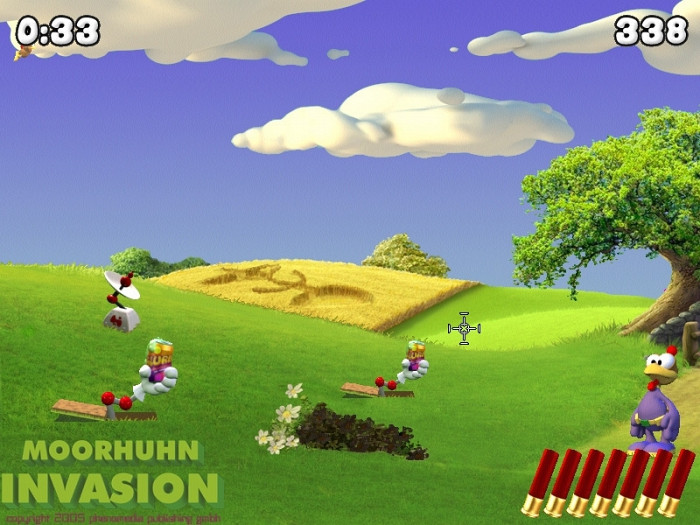 Скриншот из игры Moorhuhn Invasion