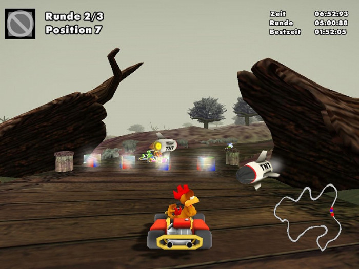 Скриншот из игры Moorhuhn Kart 2