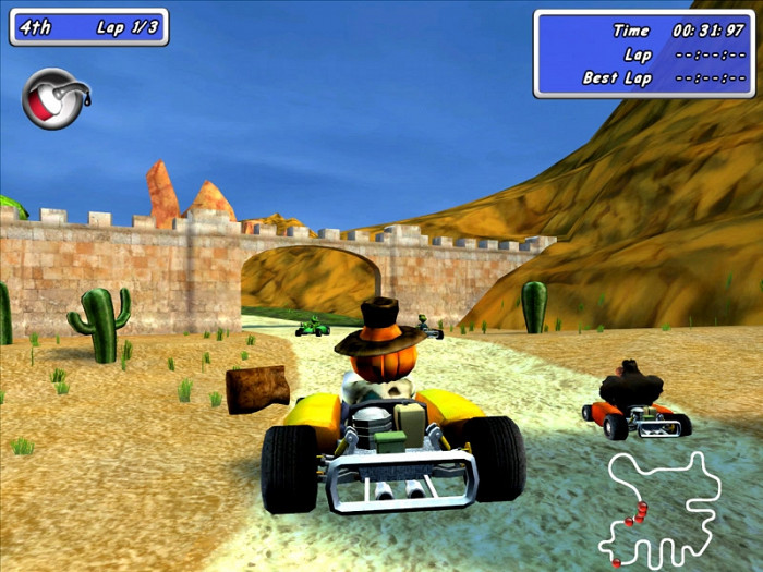 Скриншот из игры Moorhuhn Kart Thunder