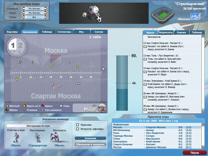 Скриншот из игры Спартак (Москва): Футбольный менеджер 2008