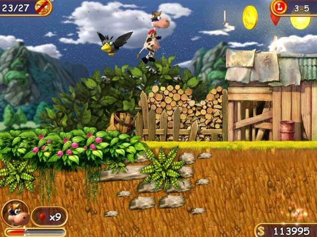 Скриншот из игры Супер Корова