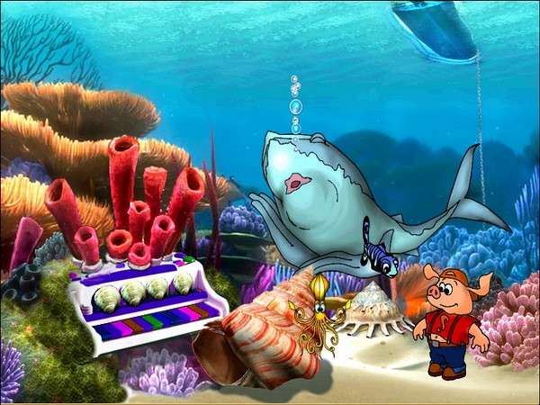 Скриншот из игры Пятачок в подводном царстве