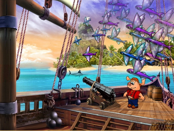 Скриншот из игры Пятачок в подводном царстве