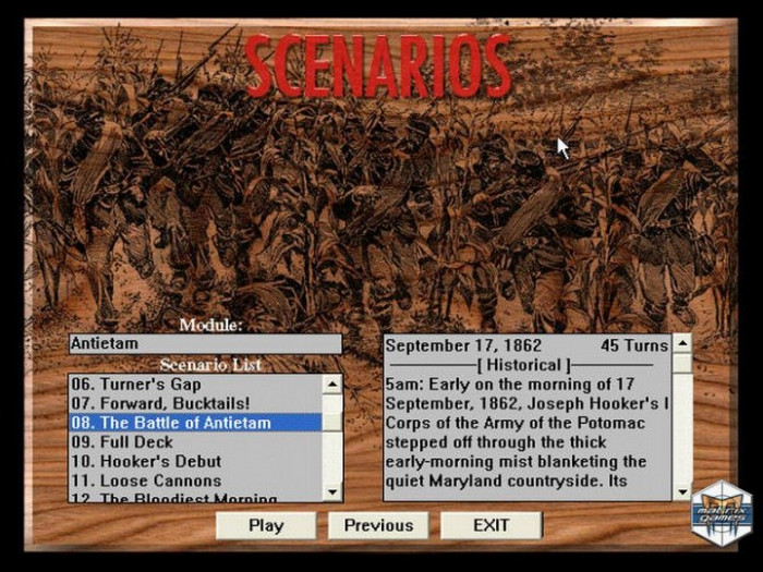 Скриншот из игры John Tiller's Battleground Civil War