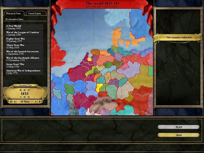 Скриншот из игры Europa Universalis 3