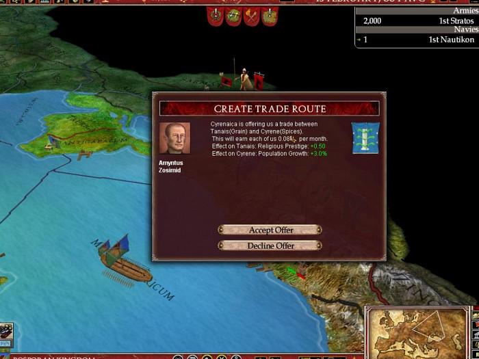 Скриншот из игры Europa Universalis: Rome