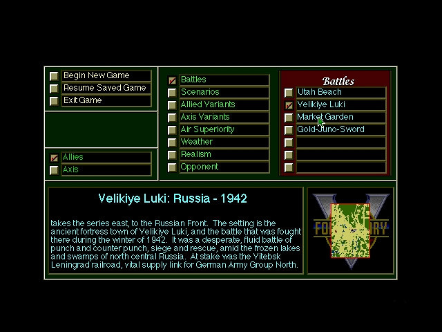 Скриншот из игры V for Victory: Velikiye Luki